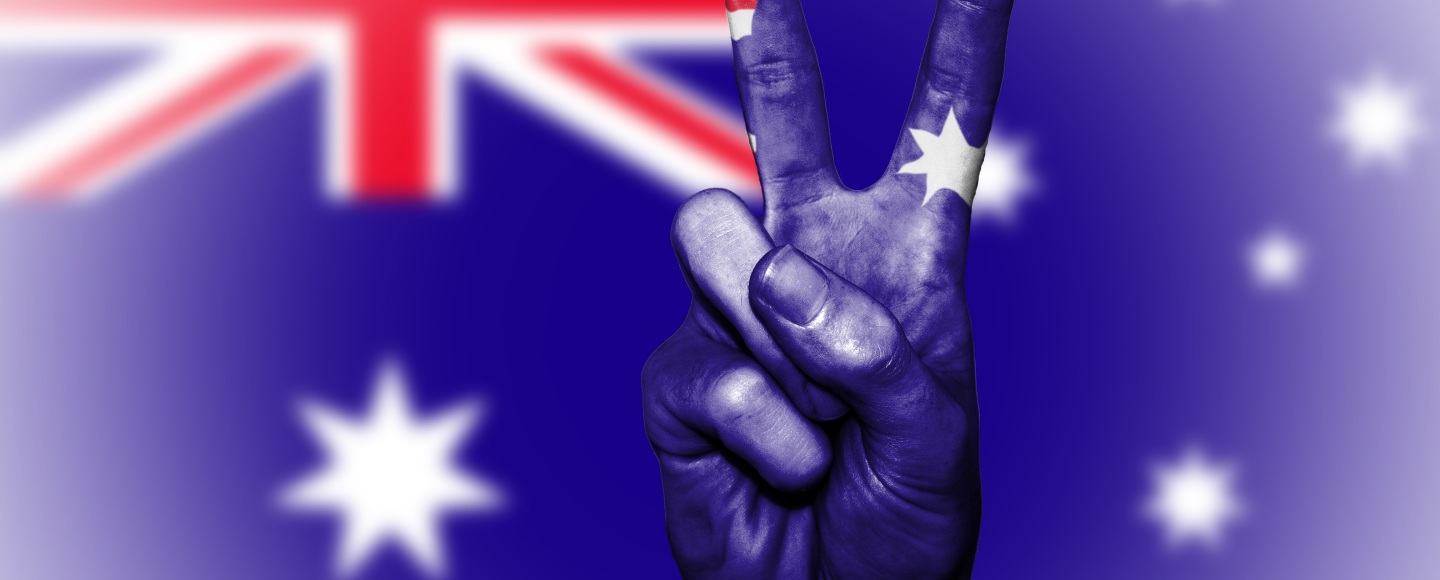 Australian flag celebration